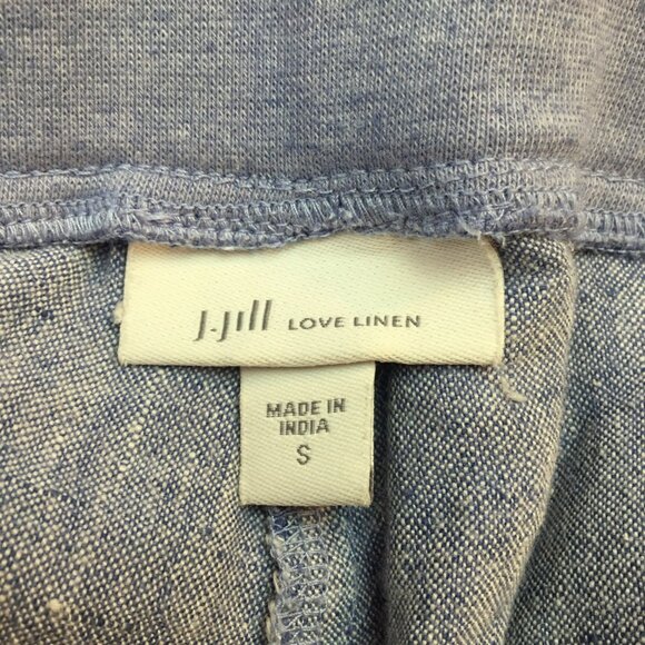 J. Jill Love Linen Womens Small Pants Blue Made In India - Picture 9 of 11